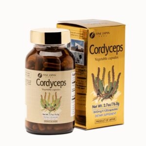 Cápsulas de Cordyceps FINE JAPAN envase principal con 60 cápsulas