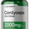 Cápsulas de Cordyceps Horbäach 2000mg frasco