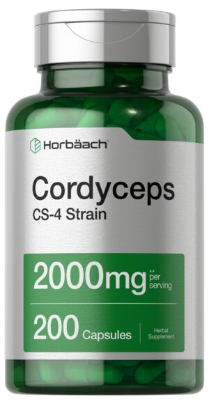 Version 1.0.0 Cápsulas de Cordyceps Horbäach 2000mg frasco