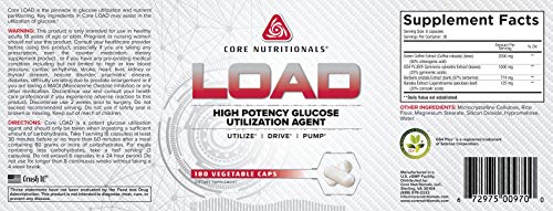 Version 1.0.0 Cápsulas Core LOAD para metabolismo de carbohidratos
