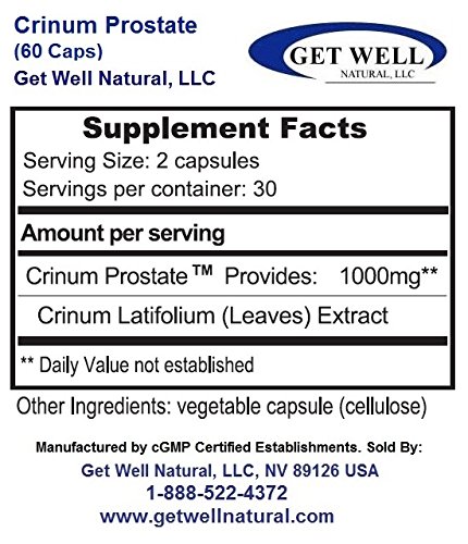 Capsulas Crinum Latifolium 100% natural para soporte prostático