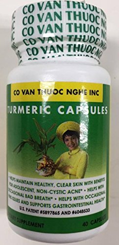 Cápsulas de cúrcuma 400mg CO VAN THUOC NGHE 40 cápsulas