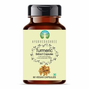 Cápsulas de cúrcuma AYURVEDASHREE extracto 500mg paquete