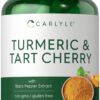 Cápsulas de cúrcuma y cereza ácida Carlyle botella frontal