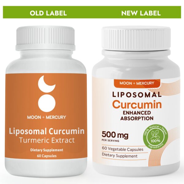 Cápsulas de cúrcuma curcumina natural Moon + Mercury