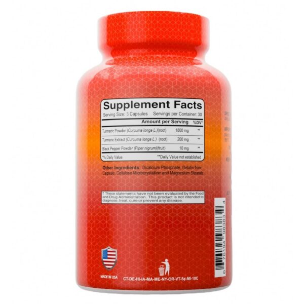 Cápsulas de cúrcuma con extracto de pimienta negra para absorción