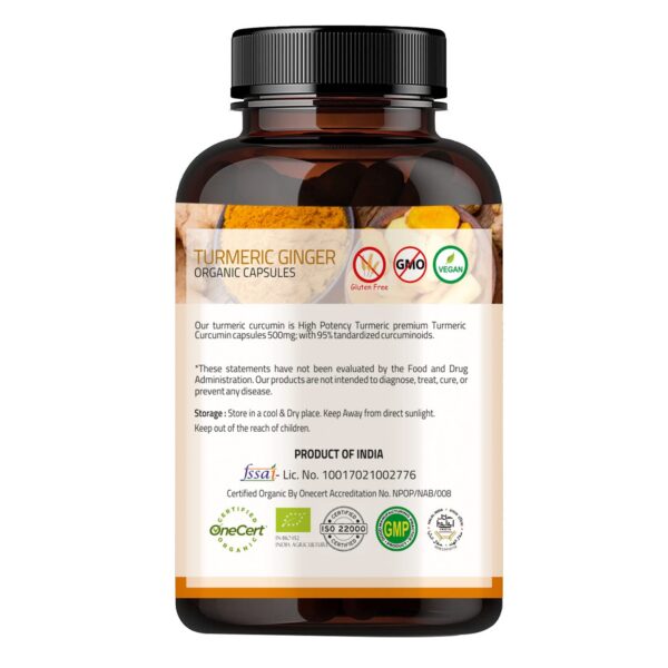 Cápsulas de cúrcuma jengibre con pimienta negra 1000 mg Hebhac Herbs