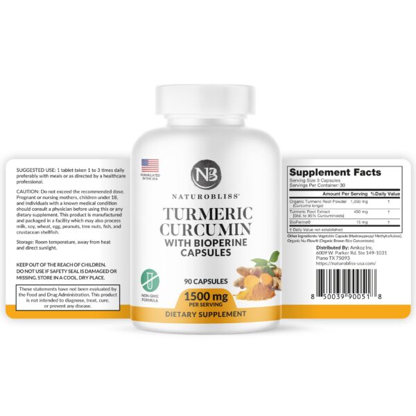 Cápsulas de cúrcuma para soporte articular e inmunológico