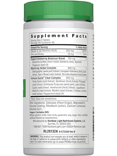 Version 1.0.0 Cápsulas para defensa inmune Rainbow Light Counter Attack