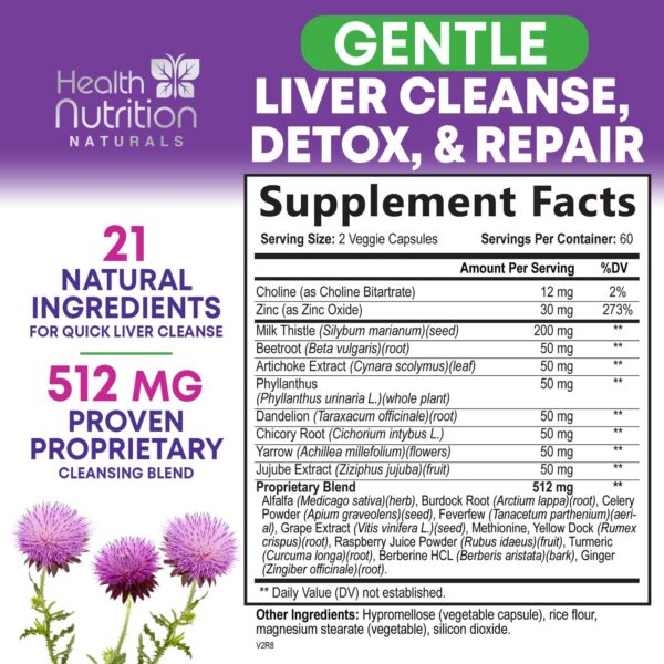 Cápsulas para desintoxicar y reparar hígado fórmula herbal