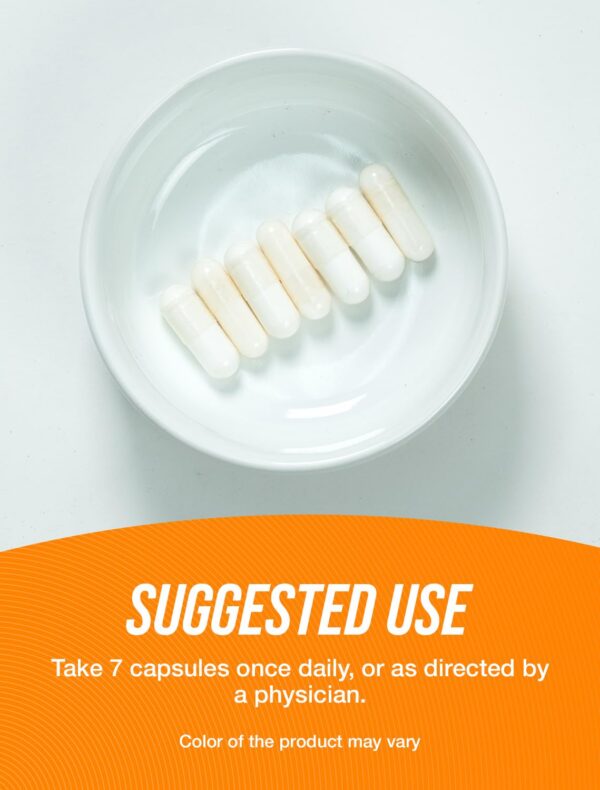 Cápsulas detalle D-Ribosa BulkSupplements 5000mg por porción