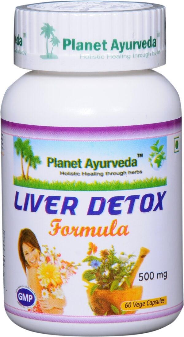 Version 1.0.0 Cápsulas detox hígado Planet Ayurveda extracto herbal puro 500mg