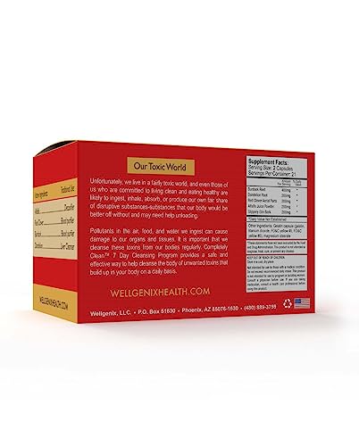 Cápsulas Detox Wellgenix para limpieza de toxinas y residuos