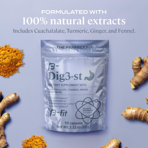Version 1.0.0 Cápsulas digestivas naturales B-FIT con cúrcuma y jengibre