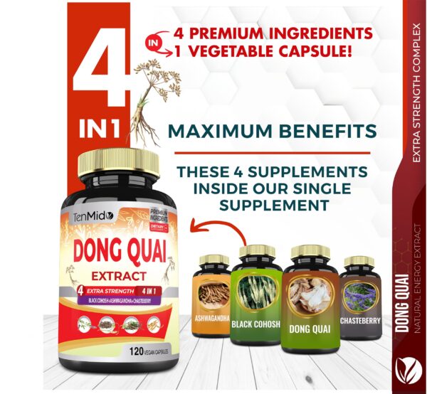 Version 1.0.0 Cápsulas Dong Quai Tenmido con ingredientes naturales