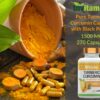 Cápsulas doradas de cúrcuma curcumina extra fuerte TNVitamins