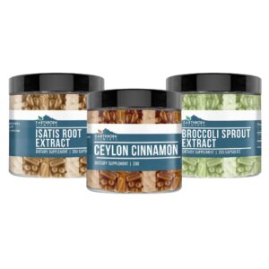 Paquete de cápsulas Earthborn Elements con canela brócoli e isatis