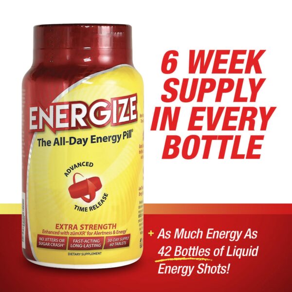 Cápsulas Energize acción rápida sin nervios ni bajón