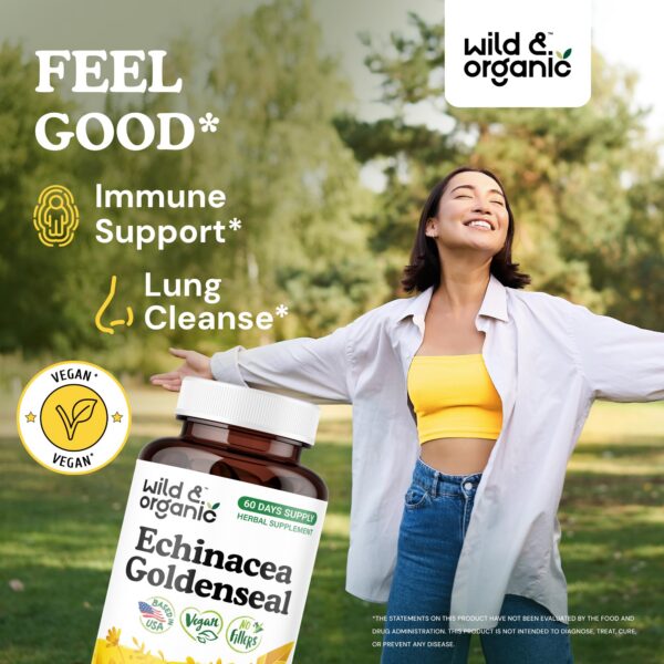 Cápsulas de equinácea Wild & Organic para salud inmunológica