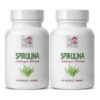 Cápsulas de espirulina y clorela para salud general