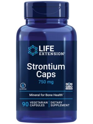 Cápsulas de estroncio Life Extension para salud ósea