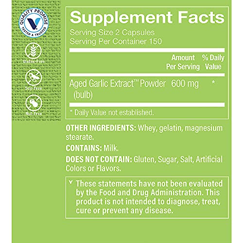 cápsulas extracto ajo madurado sin olor 600mg x 300 unidades