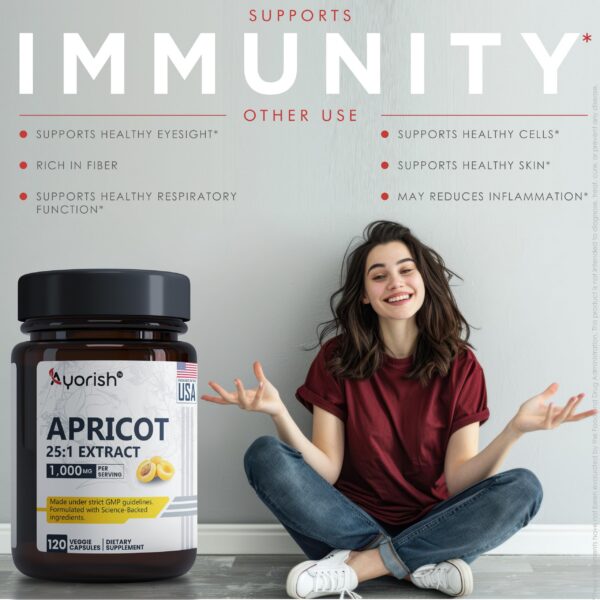 Cápsulas del extracto de albaricoque Ayorish