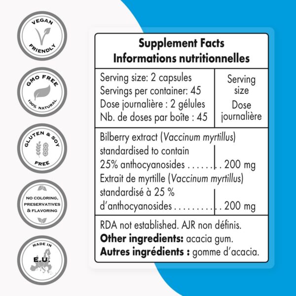 Version 1.0.0 Cápsulas de extracto arándano Supersmart en mano