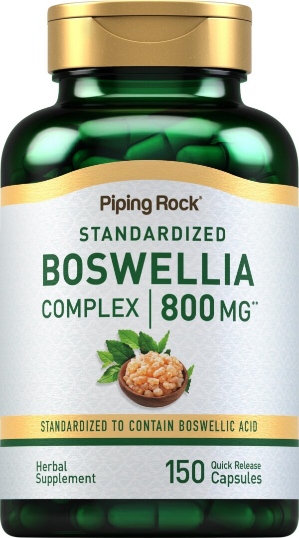 Version 1.0.0 Cápsulas extracto de Boswellia Serrata Piping Rock botella frontal