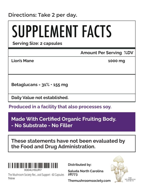 Cápsulas extracto dual Melena de León para concentración mental