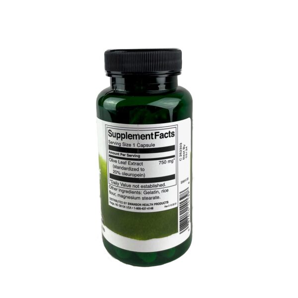 Cápsulas extracto hoja olivo paquete doble Swanson
