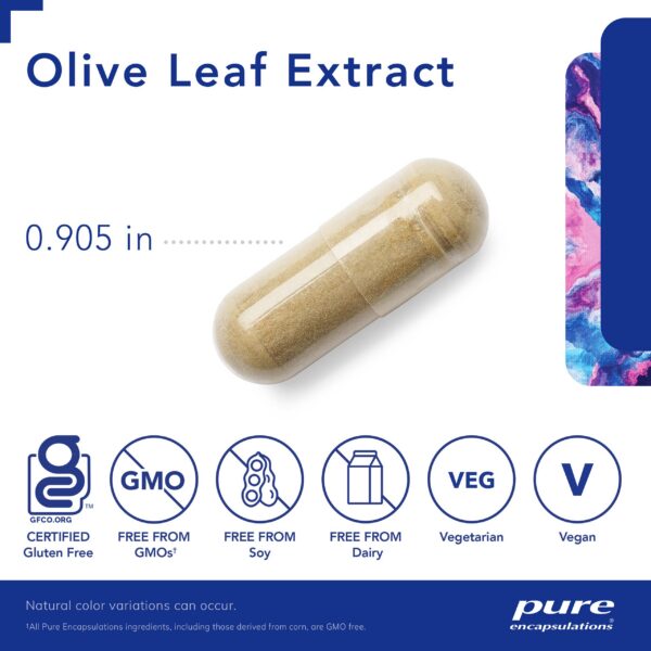 Cápsulas de extracto de hoja de olivo Pure Encapsulations