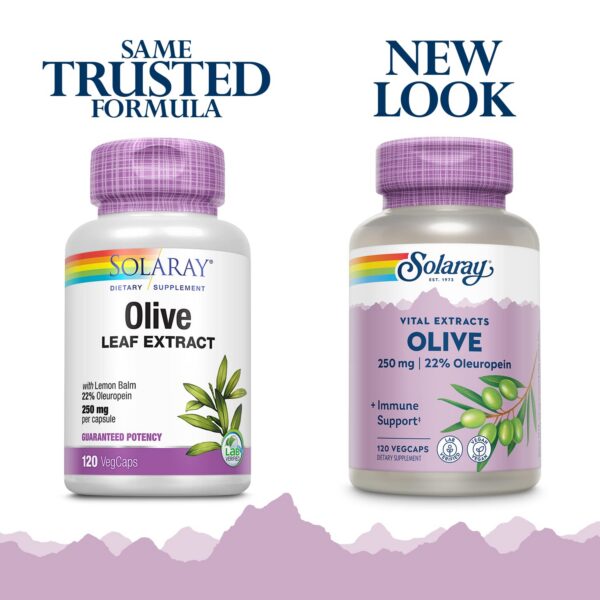 Cápsulas extracto hoja de olivo SOLARAY 22 por ciento 120 unidades