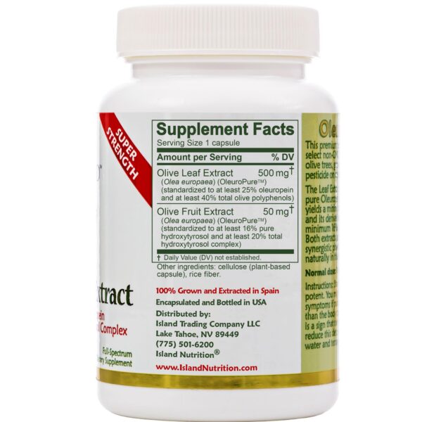 Cápsulas extracto natural hoja de olivo