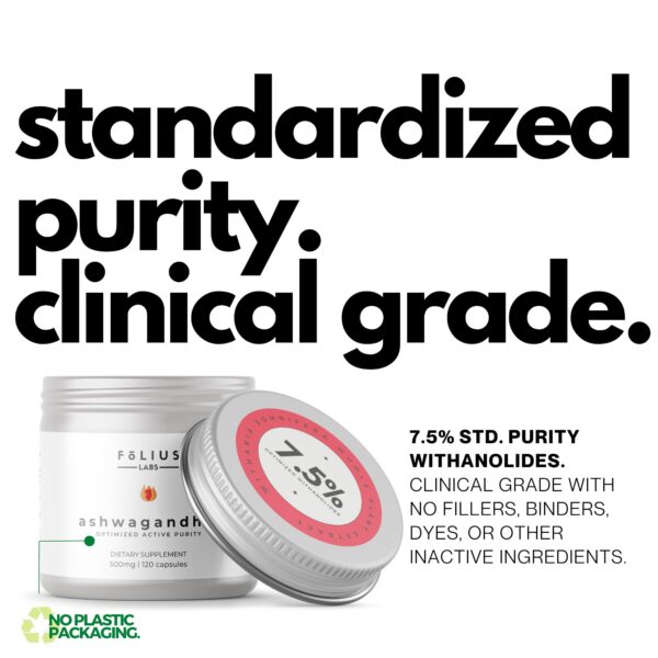 Cápsulas de extracto de raíz Ashwagandha 7.5%