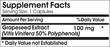 Cápsulas naturales de extracto de semilla de uva Naturetition