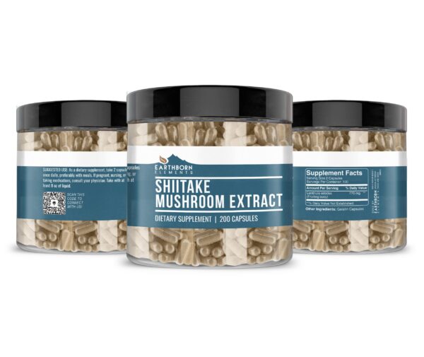 Capsulas extracto shiitake Earthborn Elements sin aditivos