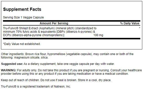 Version 1.0.0 Cápsulas de Extracto de Shilajit Swanson
