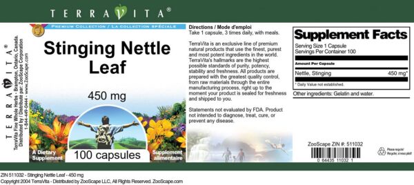 Version 1.0.0 Cápsulas fáciles de tragar hoja de ortiga suplemento salud