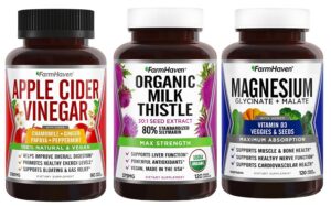 cápsulas farmhaven vinagre sidra manzana con jengibre y magnesio