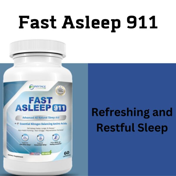Cápsulas Fast Asleep 911 para dormir rápido y prolongado