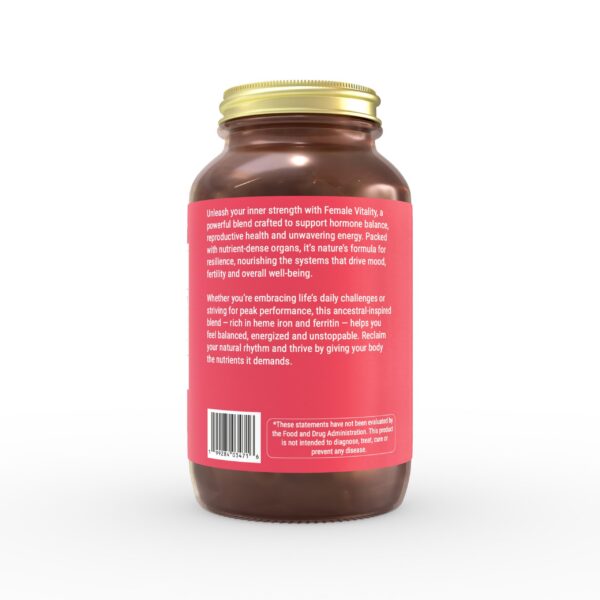 Cápsulas de Female Vitality reposando