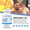 Cápsulas FolateMaxx L-metilfolato y B12 para salud