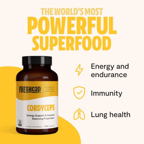 Cápsulas de Cordyceps FreshCap para energía