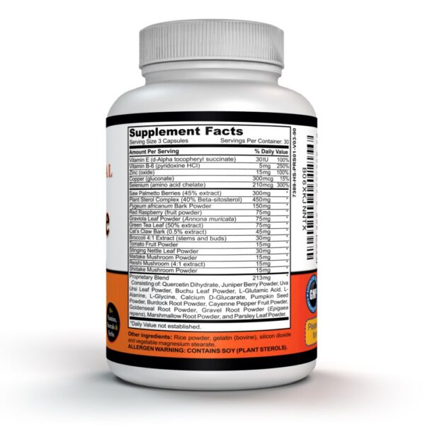 cápsulas para función urinaria y salud prostática masculina