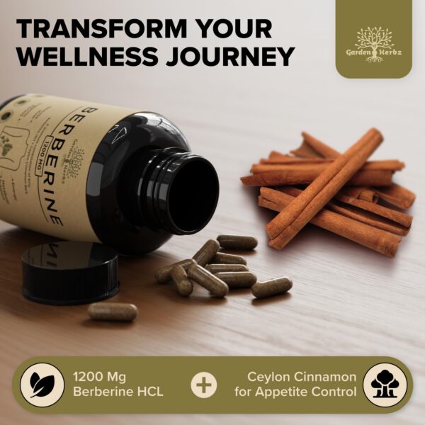 Cápsulas Garden of Herbz berberina y canela de Ceilán naturales