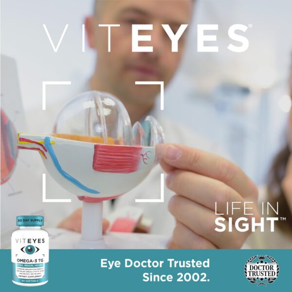 Cápsulas gel suaves Viteyes Omega-3 TG para mejor absorción
