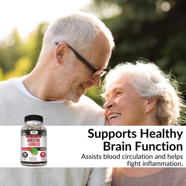 Version 1.0.0 Cápsulas Ginkgo Biloba y Ginseng Panax rojo Kaya Naturals