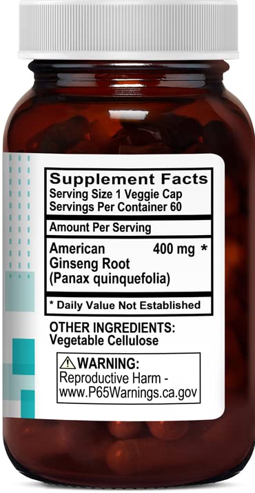 Cápsulas ginseng americano Kovite vista detalle