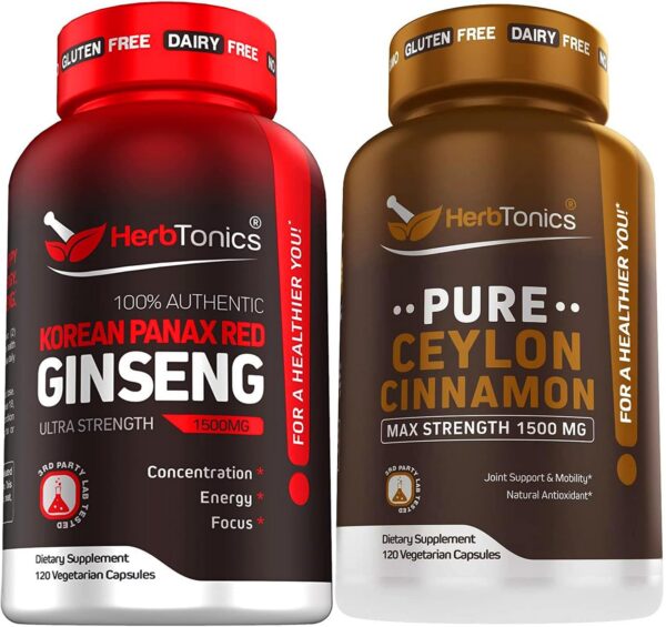 Cápsulas de ginseng rojo coreano Panax para energía y salud